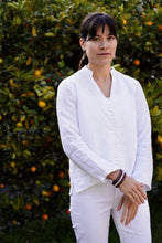 Load image into Gallery viewer, French Knot Linen Top White
