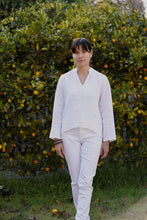 Load image into Gallery viewer, French Knot Linen Top White
