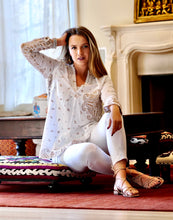 Load image into Gallery viewer, Jemima Double Gauze Block Printed Top Gold White
