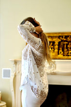 Load image into Gallery viewer, Jemima Double Gauze Block Printed Top Gold White
