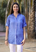 Load image into Gallery viewer, Allegra Coral Reef Print Tunic Shirt Blue
