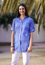 Load image into Gallery viewer, Allegra Coral Reef Print Tunic Shirt Blue
