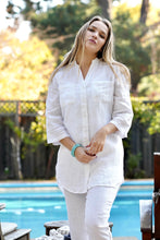 Load image into Gallery viewer, Nia Linen Button Up White
