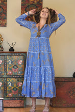 Load image into Gallery viewer, Pamo Tiered Maxi Dress Blue

