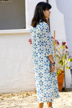 Load image into Gallery viewer, Heather Cotton Dress Blue
