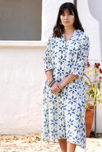 Load image into Gallery viewer, Heather Cotton Dress Blue
