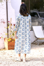 Load image into Gallery viewer, Heather Cotton Dress Blue

