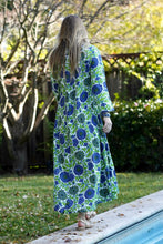 Load image into Gallery viewer, Calypso Hailey Dress Purple Green
