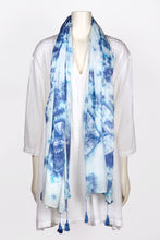 Load image into Gallery viewer, Indigo Tie-Dye Scarf
