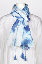 Load image into Gallery viewer, Indigo Tie-Dye Scarf
