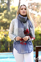 Load image into Gallery viewer, Nile Cotton Scarf with Tassels
