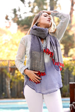 Load image into Gallery viewer, Nile Cotton Scarf with Tassels
