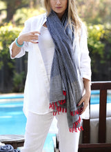 Load image into Gallery viewer, Nile Cotton Scarf with Tassels
