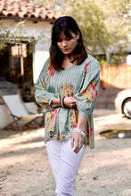 Load image into Gallery viewer, Alya Floral Top Olive
