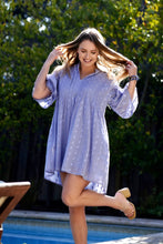 Load image into Gallery viewer, Kat Cotton Dress Blue (blue purple/periwinkle)
