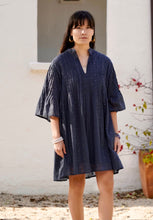 Load image into Gallery viewer, Kat Cotton Dress Navy
