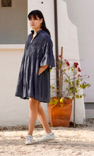 Load image into Gallery viewer, Kat Cotton Dress Navy
