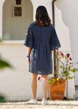 Load image into Gallery viewer, Kat Cotton Dress Navy
