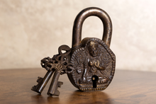 Load image into Gallery viewer, Antique Brass Vintage Tibetan Buddhist Lock
