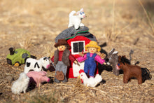 Load image into Gallery viewer, 11 Pieces Felted Wool - Barn Figurine Set
