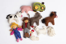 Load image into Gallery viewer, 11 Pieces Felted Wool - Barn Figurine Set
