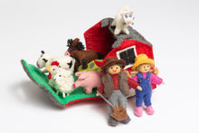 Load image into Gallery viewer, 11 Pieces Felted Wool - Barn Figurine Set
