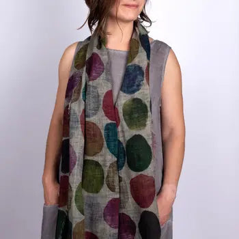 Jora Polka Wool Scarf/Wrap
