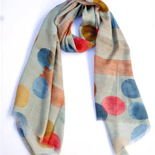 Load image into Gallery viewer, Kas Polka Wool Scarf/Wrap (2 Color options)
