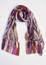Load image into Gallery viewer, Cusco Chevron Wool Scarf/Wrap Purple
