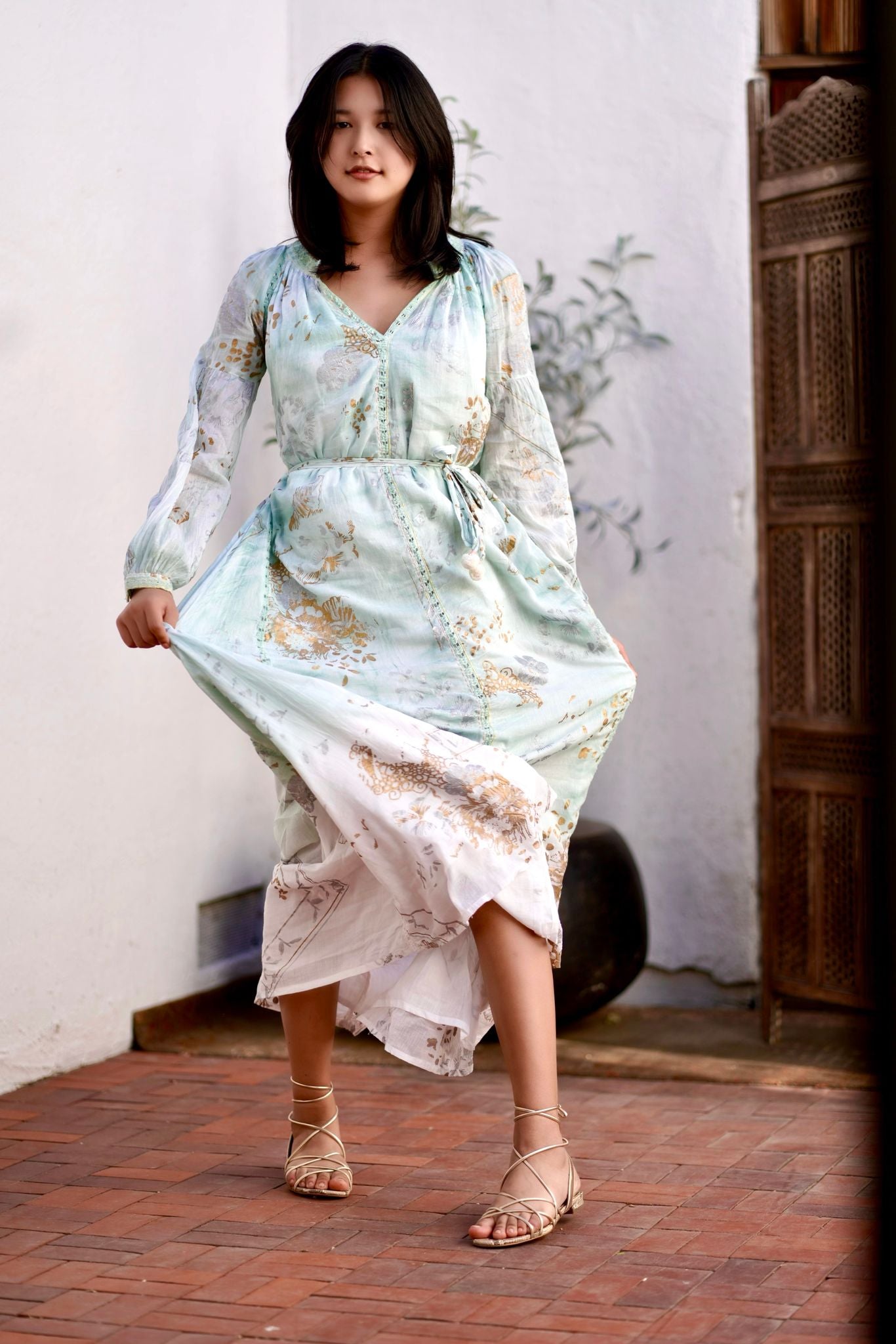 Liezl Maxi Dress Mint Green  Dolma