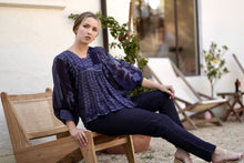Load image into Gallery viewer, Kaiya Blouse Yellow Teal One Size
