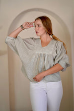 Load image into Gallery viewer, Kaiya Blouse Yellow Teal One Size
