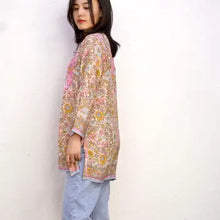 Load image into Gallery viewer, Sage Pink Silk Tunic / KDC Emb.
