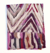 Load image into Gallery viewer, Cusco Chevron Wool Scarf/Wrap Purple
