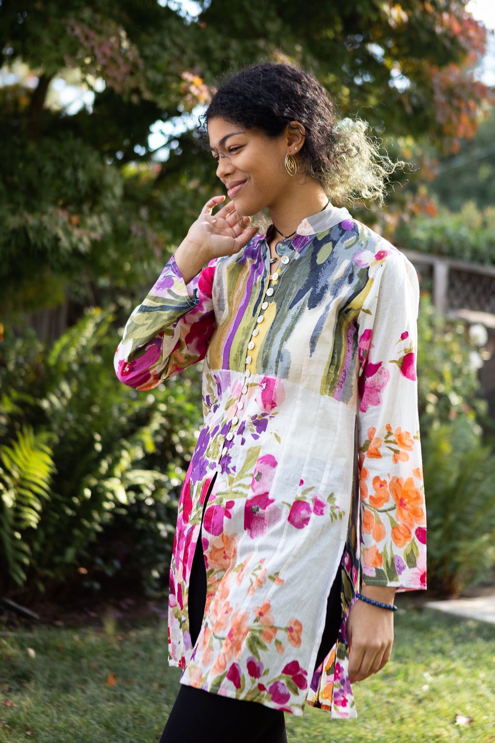 Sujana White-Multi Tunic